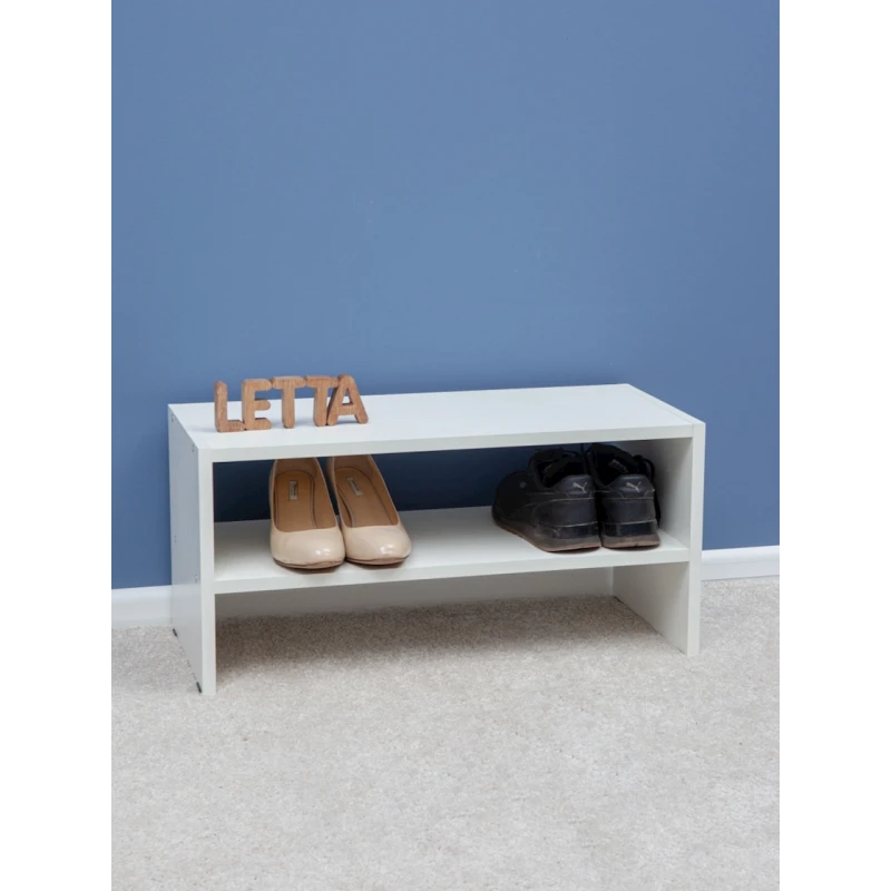Подставка для обуви Letta, 84х24.5х75 см, ЛДСП, белая