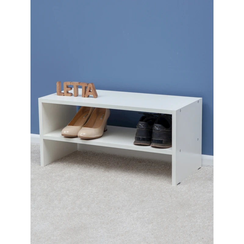 Подставка для обуви Letta, 84х24.5х75 см, ЛДСП, белая