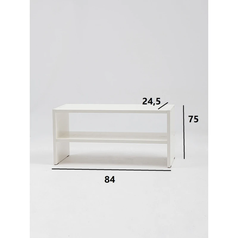 Подставка для обуви Letta, 84х24.5х75 см, ЛДСП, белая