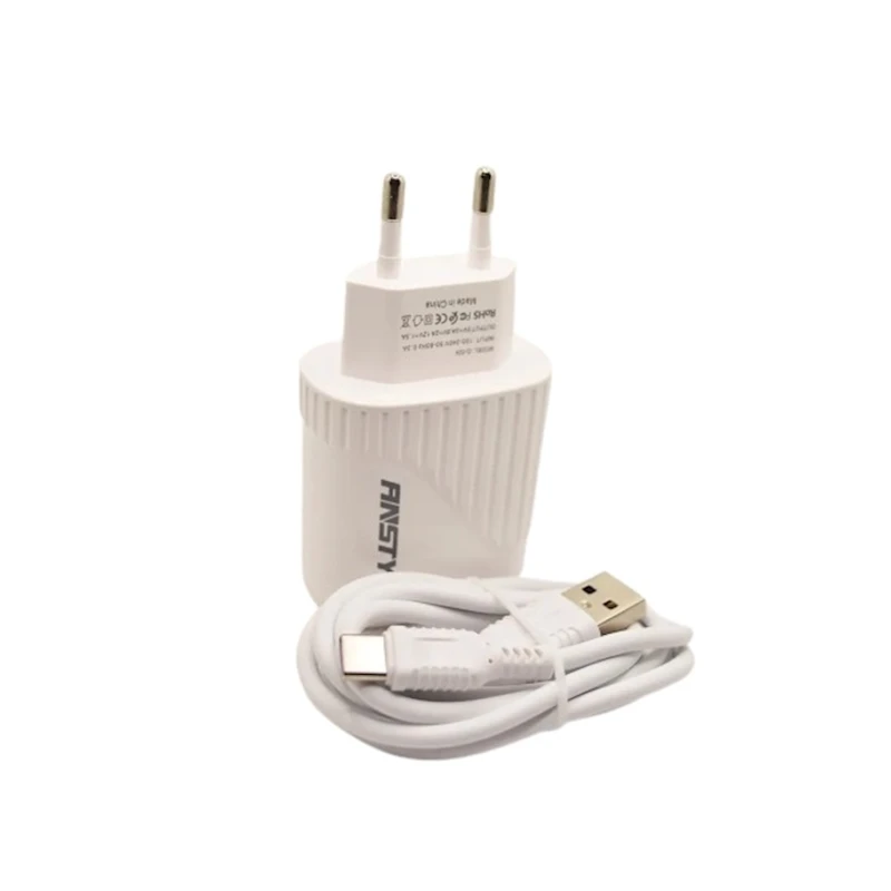 Сетевое зарядное устройство Ansty Q-024-T with Type-C 2in1 3A 18W White Сетевое зарядное устройство Ansty Q-024-T with Type-C 2in1 3A 18W White