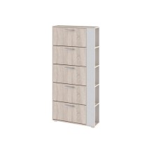 Ayaqqabı üçün tumba Art Mebel 81, laminat, ağ/sonomo, 130х50х30 sm