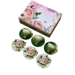 Набор чашек с блюдцами Sahara 00004427, разноцветный, 12 шт