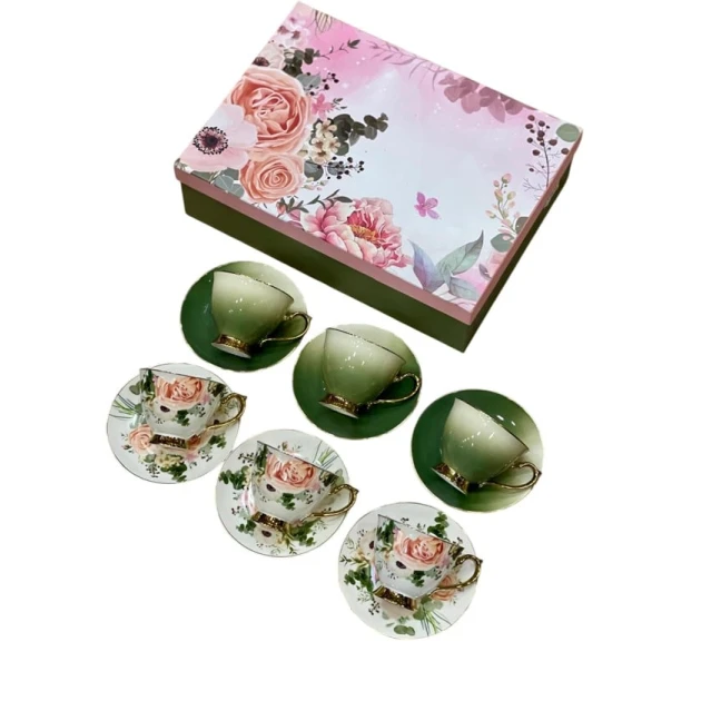 Набор чашек с блюдцами Sahara 00004427, разноцветный, 12 шт