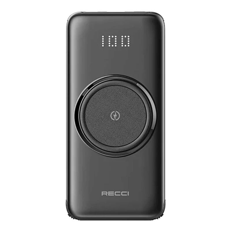Внешний аккумулятор Recci Cable+Wireless RPB-N28 10000 mAh Black Внешний аккумулятор Recci Cable+Wireless RPB-N28 10000 mAh Black