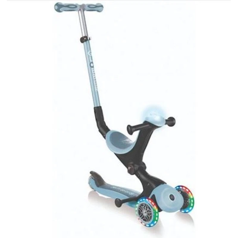 Складной скутер Globber Go Up Deluxe Play Lights, синий/черный Складной скутер Globber Go Up Deluxe Play Lights, синий/черный