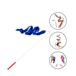 Палочка с лентой для художественной гимнастики FİG Sport 02125075, 400x5 см, синяя