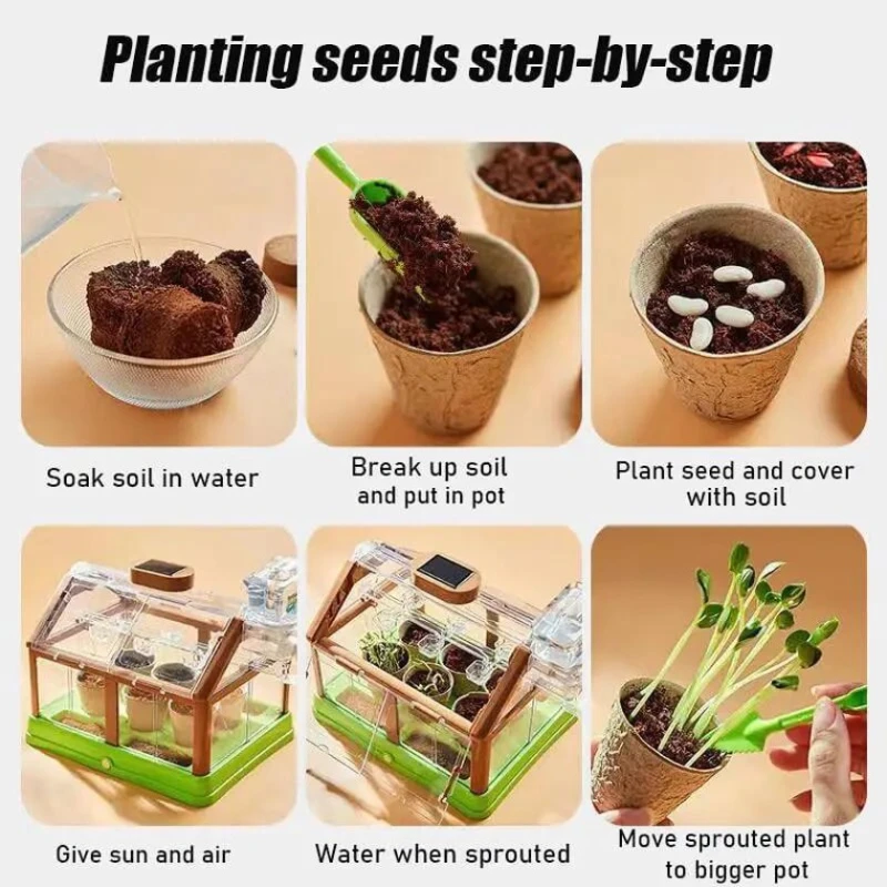 Детский набор для выращивания растений XZA522015044 с солнечной батареей Детский набор для выращивания растений XZA522015044 с солнечной батареей