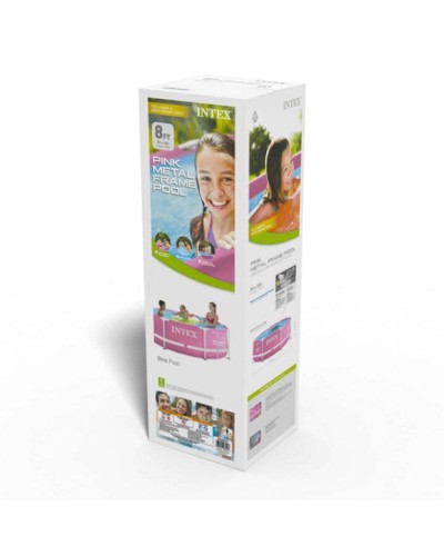Karkaslı hovuz Intex H28225588290NP, 244x76 sm, 2843 l, çəhrayı