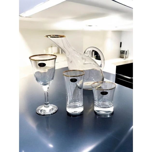 Набор Gallery Home GH-000188, стекло, прозрачный, 19 предметов