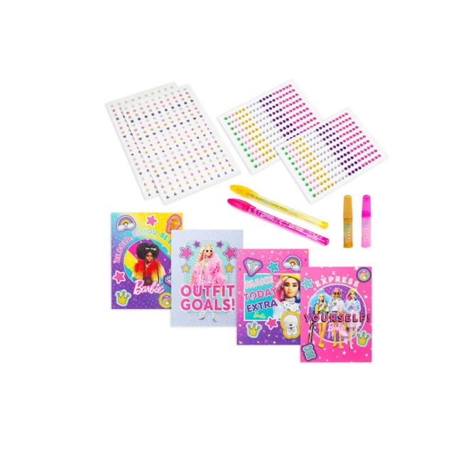 Uşaq dəsti RMS International Barbie Extra Glitter Crystal Picture Set, rəngbərəng