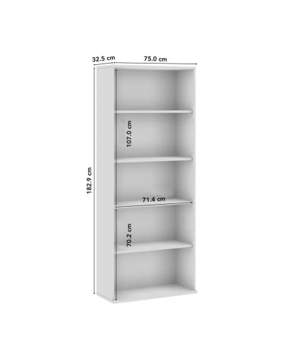 Stellaj Ev Plus Hustle, 182x75x32 sm, LDSP, ağ