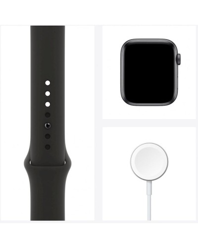 Smart-saat Apple Watch SE 44mm Space Grey with Black Sport Band (MYDT2TU/A)