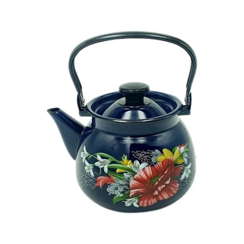 Чайник для кипячения воды Керченская эмаль Апрель, 3500 мл, эмалированная сталь, синий Чайник для кипячения воды Керченская эмаль Апрель, 3500 мл, эмалированная сталь, синий