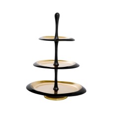 Tort qabı Eichholtz Gitano, 35.5x26x48.5 sm, alüminium, qızılı/qara