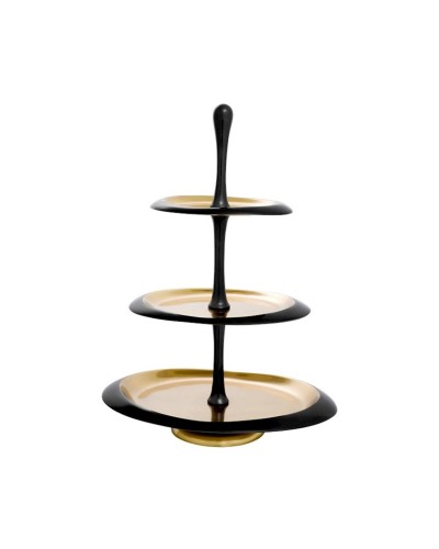Tort qabı Eichholtz Gitano, 35.5x26x48.5 sm, alüminium, qızılı/qara