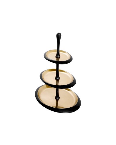 Tort qabı Eichholtz Gitano, 35.5x26x48.5 sm, alüminium, qızılı/qara