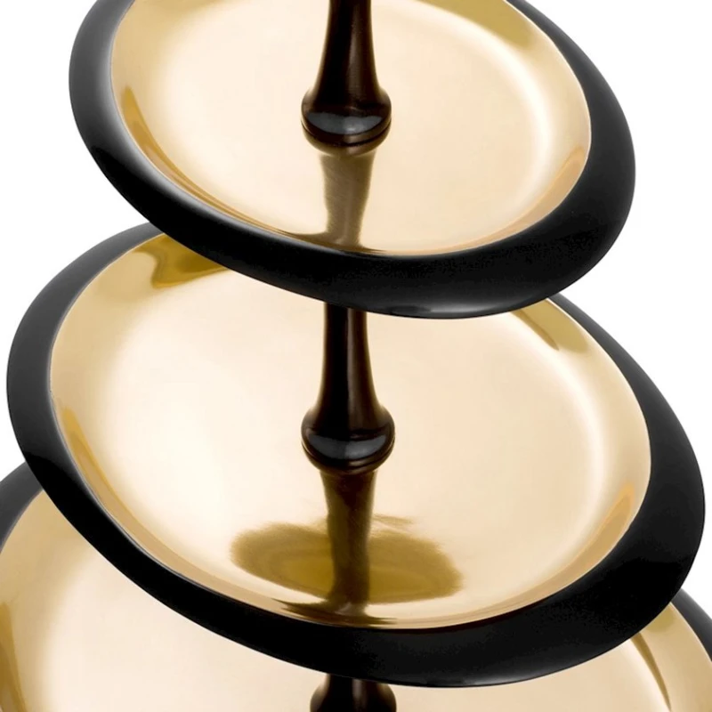 Стойка для торта Eichholtz Gitano, 35.5x26x48.5 см, алюминий, золотистый/черный Стойка для торта Eichholtz Gitano, 35.5x26x48.5 см, алюминий, золотистый/черный