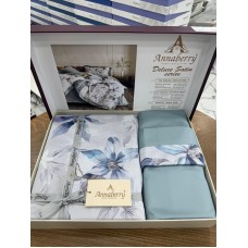 Yataq dəsti Annaberry SHA-00006039, ikinəfərlik, yorğan üzü 200x220 sm, mələfə 240x260 sm, yastıq üzü (2 əd) 50x70 sm, satin, rəngbərəng