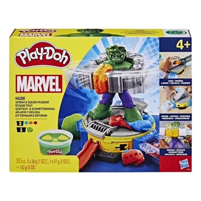 Игровой набор Hasbro Play-Doh Marvel Hulk Smash & Squish, 4+ лет Игровой набор Hasbro Play-Doh Marvel Hulk Smash & Squish, 4+ лет