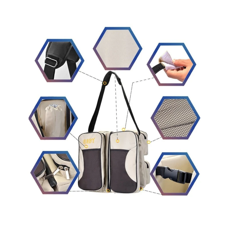 Сумка-люлька трансформер 2 в 1 Baby, бежевый