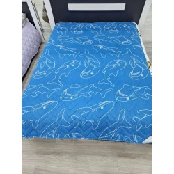 Одеяло Yorgancı SHA-00006204, двуспальное, летнеe, синее, 195х215 см
