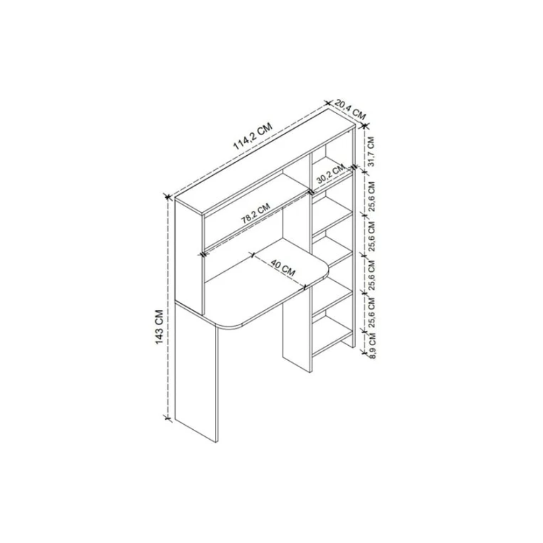 Компьютерный стол Art Mebel 68, серый, 142x114x40 см Компьютерный стол Art Mebel 68, серый, 142x114x40 см