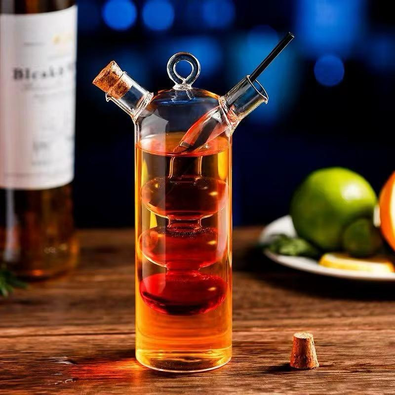 Yağ və sirkə qabi Plateon0053, şüşə, şəffaf, 50/150 ml