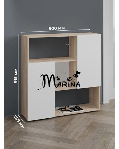 Stellaj Marina 3563_M25BrillMix, LDSP, 91.5x25.9x90 sm, bej