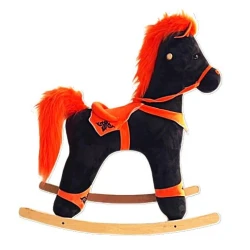 Лошадка-качалка, оранжево-черная Лошадка-качалка, оранжево-черная