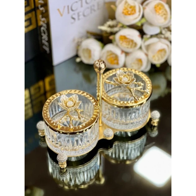 Dəst NH_35FFD, metal/şüşə, qızılı/şəffaf, 2 əd