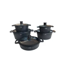 Набор кастрюль Z.H ZGH_00586, гранит, черный, 20/24/28/32 см Набор кастрюль Z.H ZGH_00586, гранит, черный, 20/24/28/32 см