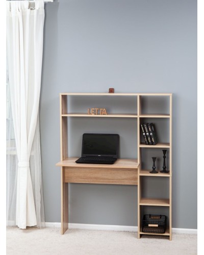 Kompüter masası Letta LDSP, bej, 144х30х109 sm
