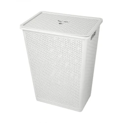 Корзина для белья Plast Team Wenge, пластик, светло-серая, 40х27х49 см Корзина для белья Plast Team Wenge, пластик, светло-серая, 40х27х49 см