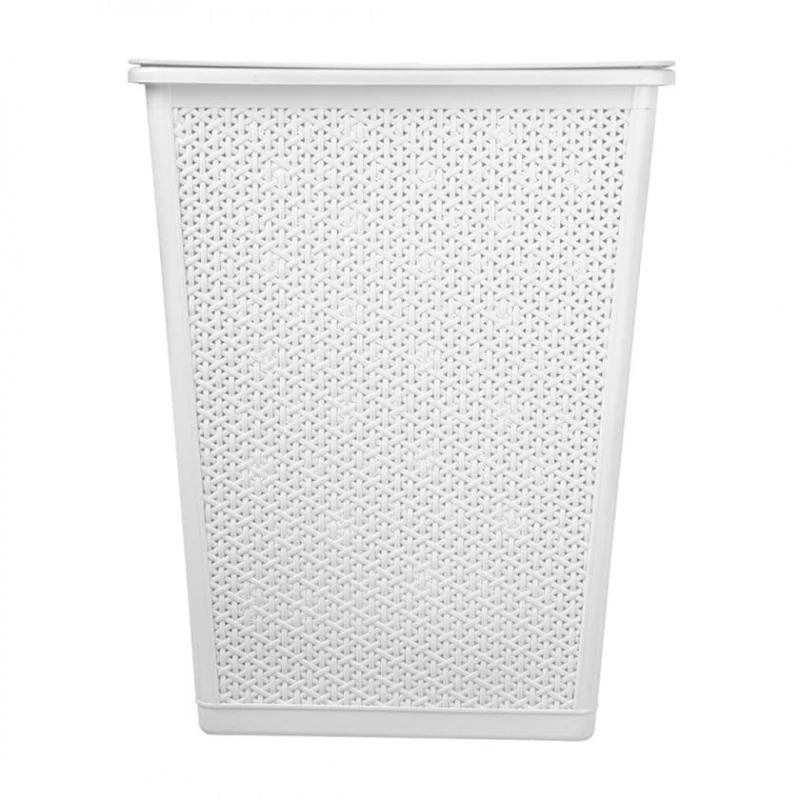 Корзина для белья Plast Team Wenge, пластик, светло-серая, 40х27х49 см Корзина для белья Plast Team Wenge, пластик, светло-серая, 40х27х49 см