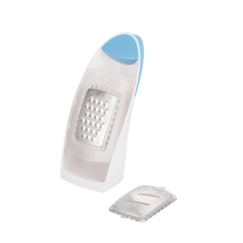 Терка Gipfel Despegue 9779, 10х23х11.5 см, нержавеющая сталь/пластик, голубая/белая Терка Gipfel Despegue 9779, 10х23х11.5 см, нержавеющая сталь/пластик, голубая/белая