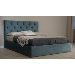 Двуспальная кровать Art_ikili_yataq 19, ламинат, зеленая, 120x160x200 см