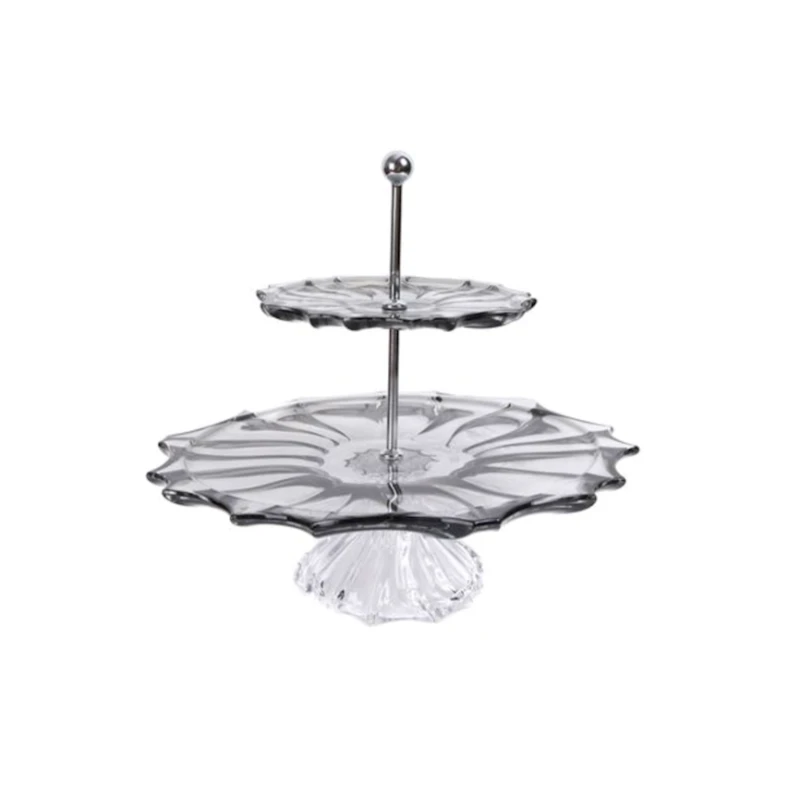 Этажерка Hom-me 105593, 35.5 см, хрусталь, прозрачный