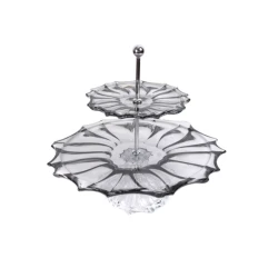 Этажерка Hom-me 105593, 35.5 см, хрусталь, прозрачный