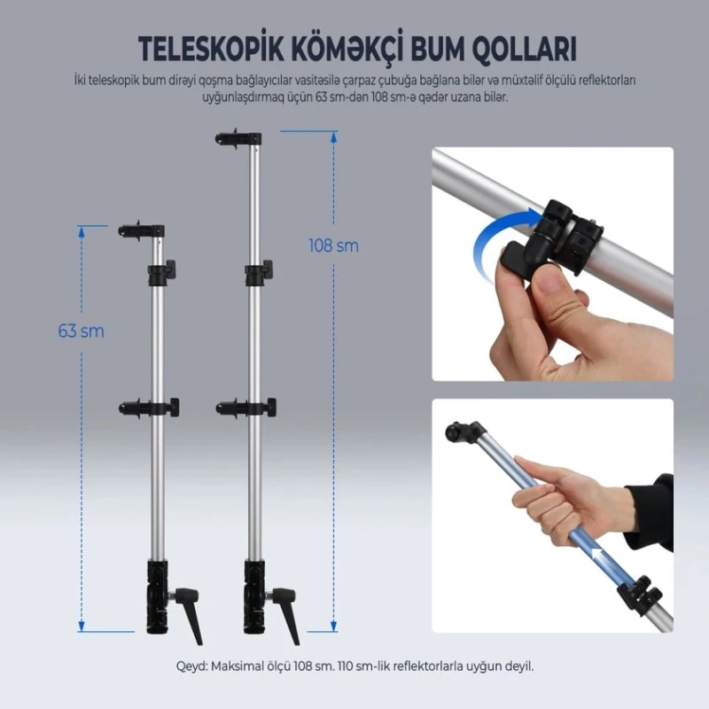 Тройной держатель для светоотражателя Neewer ST-RF3 Тройной держатель для светоотражателя Neewer ST-RF3