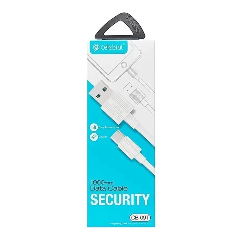 Kabel Celebrat CB-09T USB to Type-C, 1 m, White