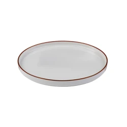 Тарелка ID-Fine Modest Brown, фарфор, белая/коричневая, 25.5 см