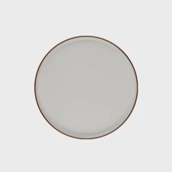 Тарелка ID-Fine Modest Brown, фарфор, белая/коричневая, 25.5 см