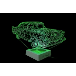 3D ночник cvy01, стекло/железо, зеленый, 19х32 см