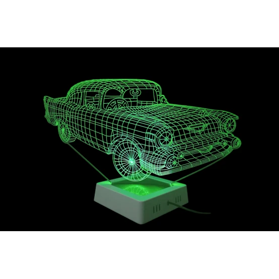 3D ночник cvy01, стекло/железо, зеленый, 19х32 см