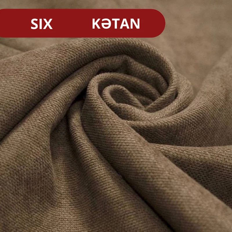 Pərdə kətan Eco-DECOR, 300х295 sm, kətan, qəhvəyi