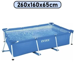 Бассейн Intex 2282TX28271, каркасный, синий, 260x160x65 см, объем 2282 л