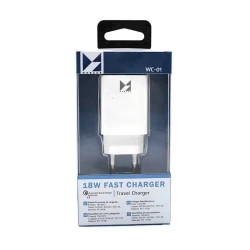 Şəbəkə enerji toplama cihazı Mobaks WC-01 Fast Charger 18 W, Ağ