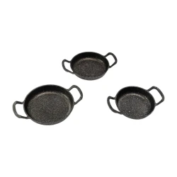 Tava dəsti Canali, qranit, qara, 16/18/20 sm, 3 əd
