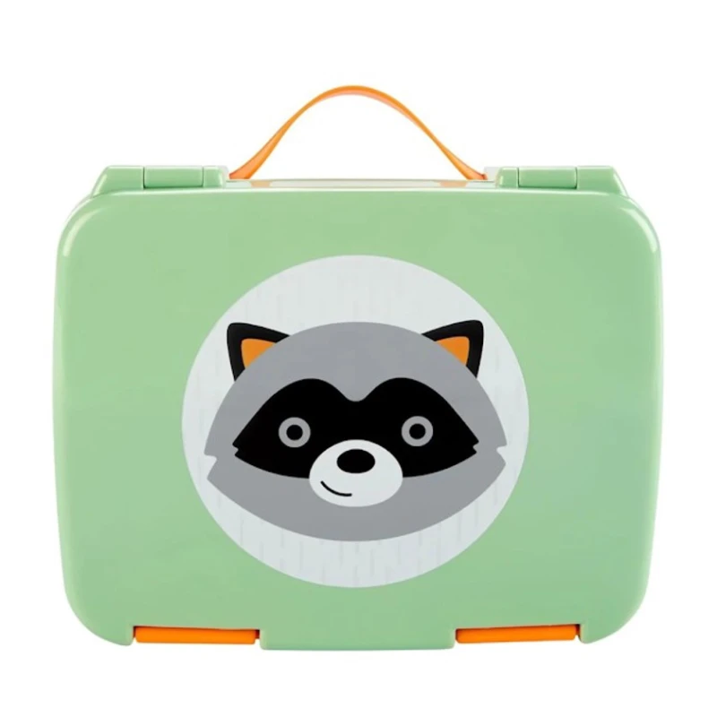 Контейнер для еды Zoo Bento Енот, зеленый, 3+ лет