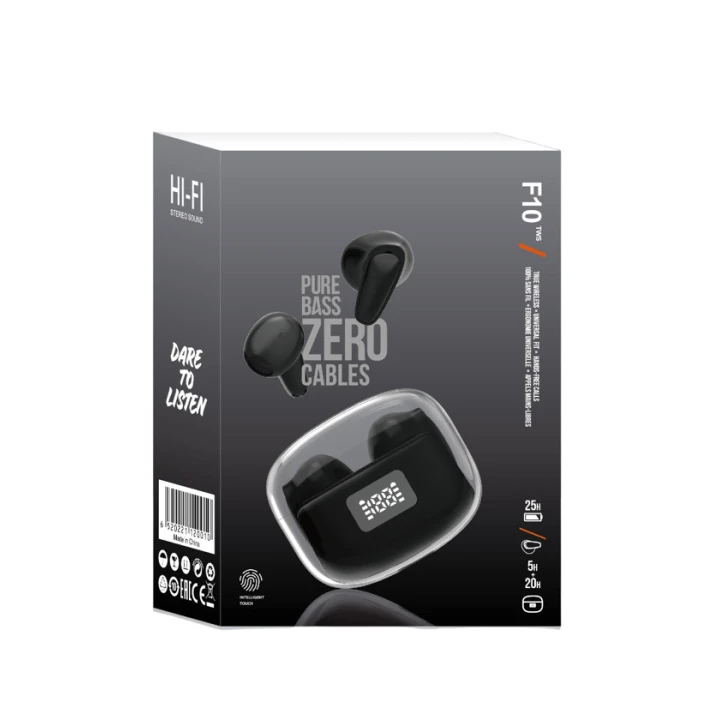 Simsiz qulaqlıqlar F10 TWS Black